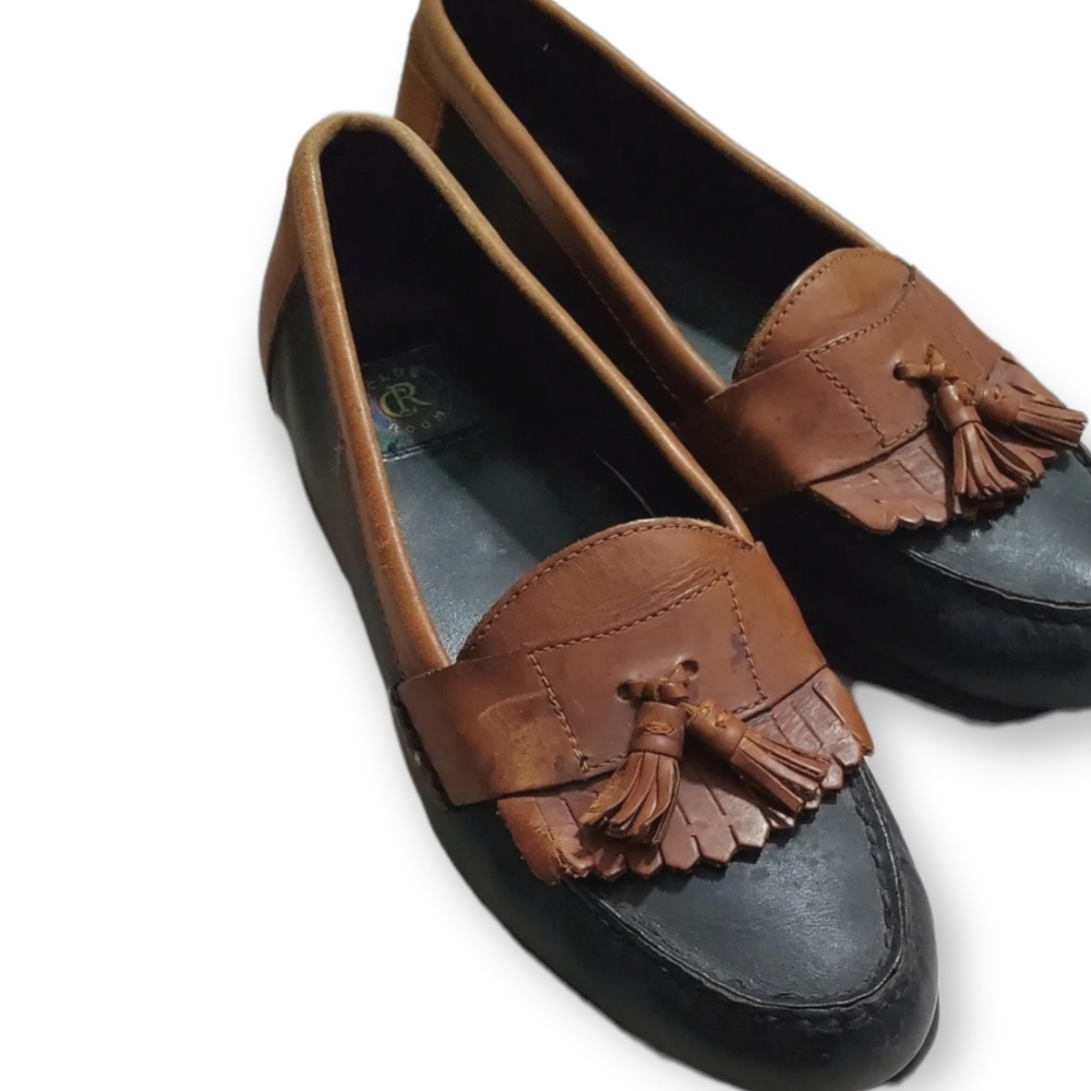 Vintage Tassel Loafers - Club Room Princeton - Size 10M Black / Brown